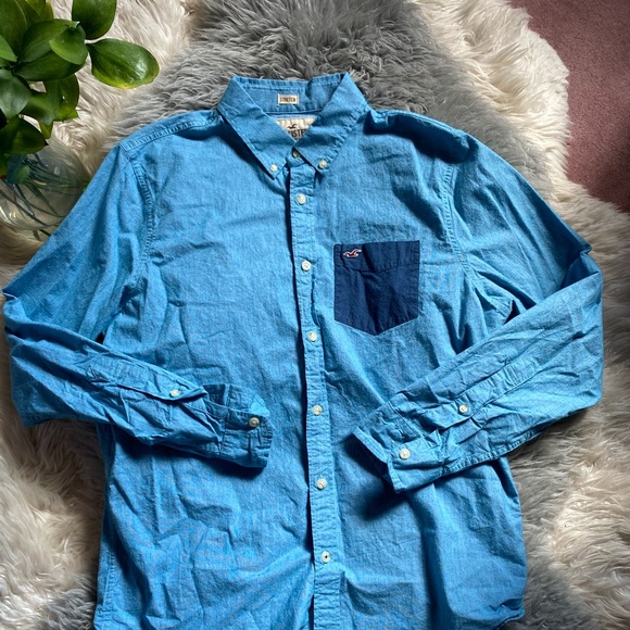 Hollister Stretch Button Down Shirt - Picture 2 of 10